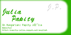 julia papity business card